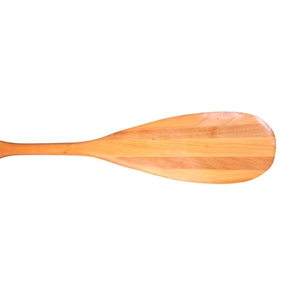 One 24.5 inch  Wooden Boat Canoe Paddle With Leather Wrist Strap - Picture 4 of 7